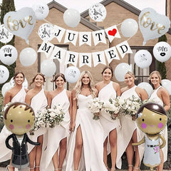 Just Married Paper Wedding Banner Decoration
