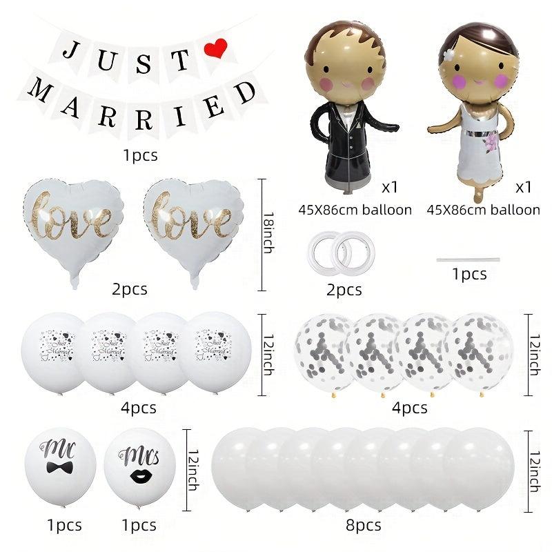 Just Married Paper Wedding Banner Decoration
