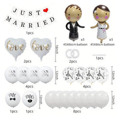Just Married Paper Wedding Banner Decoration