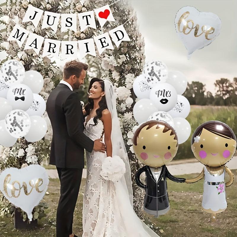 Just Married Paper Wedding Banner Decoration