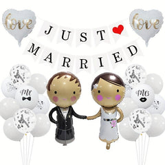 Just Married Paper Wedding Banner Decoration