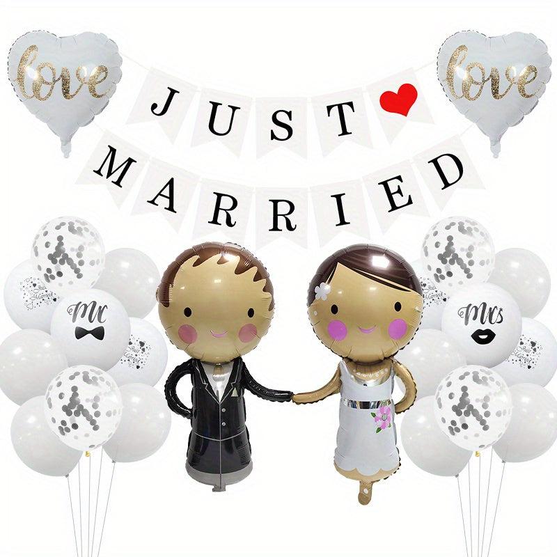 Just Married Paper Wedding Banner Decoration