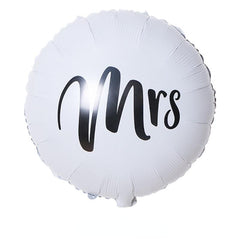 22 Inch Round Aluminum Film Mr Mrs Party Balloon Set