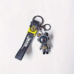 PVC Astronaut Bear Keychain Lightning Bear Key Chain Keyring
