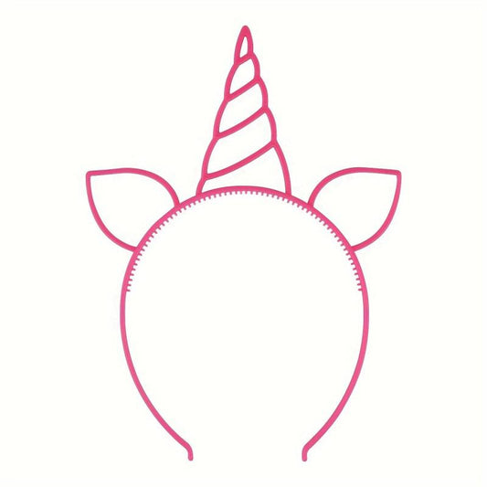 6pcs Unicorn Headbands Cosplay Plastic Hairbands Unicorn Hair Loop Headwear