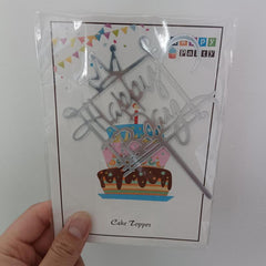 Crown Happy Birthday Cake Topper Acrylic Insert Decor