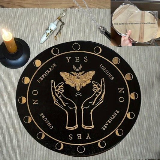 Witch Pendulum Board & Crystal Dowsing for Wiccan Altar and Witchcraft