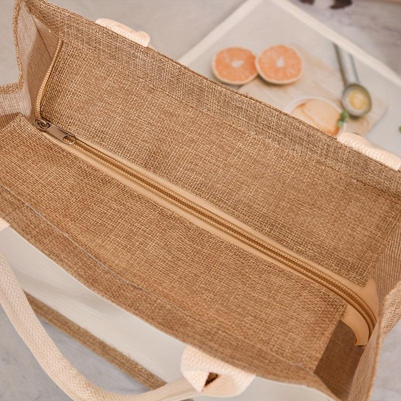 Waterproof Vintage Linen Bag Jute Tote Bag Mothers' Gift