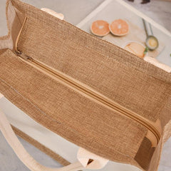 Waterproof Vintage Linen Bag Jute Tote Bag Mothers' Gift