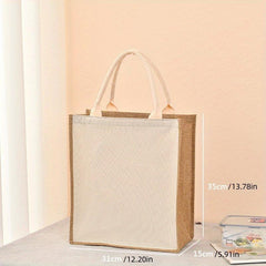 Waterproof Vintage Linen Bag Jute Tote Bag Mothers' Gift