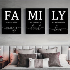 3pcs Family Quote Wall Poster Canvas Painting Home Decor