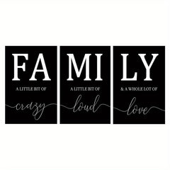 3pcs Family Quote Wall Poster Canvas Painting Home Decor