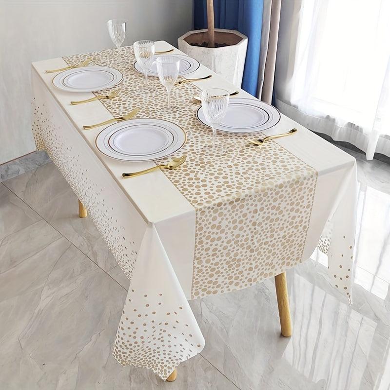 137x274cm Wave Point Table Cover Disposable Party Tablecloth