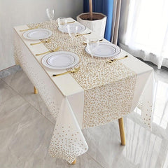 137x274cm Wave Point Table Cover Disposable Party Tablecloth