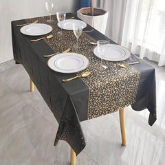 137x274cm Wave Point Table Cover Disposable Party Tablecloth
