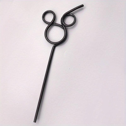 6pcs Mouse Shaped Reusable Colorful Straws Party Supplies