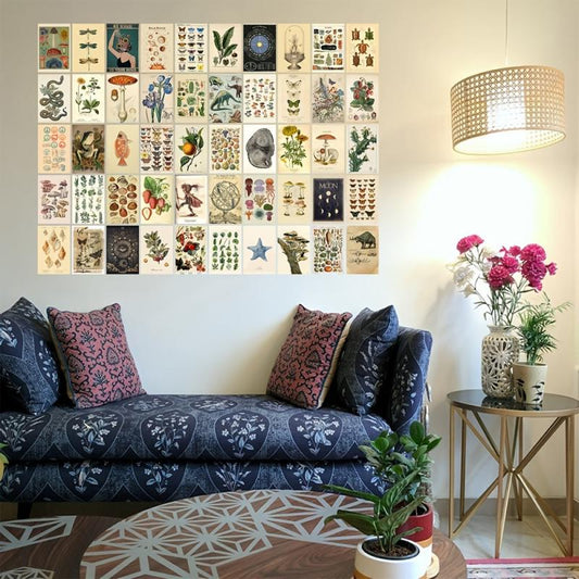 50pcs Vintage Wall Collage Kit Pictures Room Decor For Bedroom Posters
