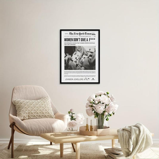 Vintage Newspaper Wall Art Decor