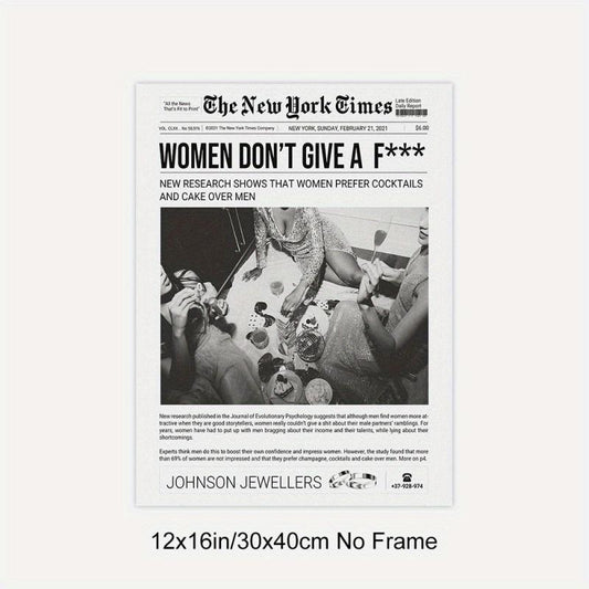 Vintage Newspaper Wall Art Decor