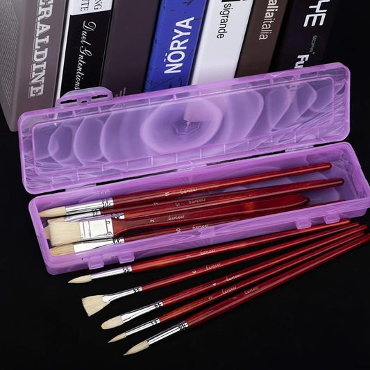 11pcs Professional Paint Brush Set Superior Hog Bristle Paint Brushes