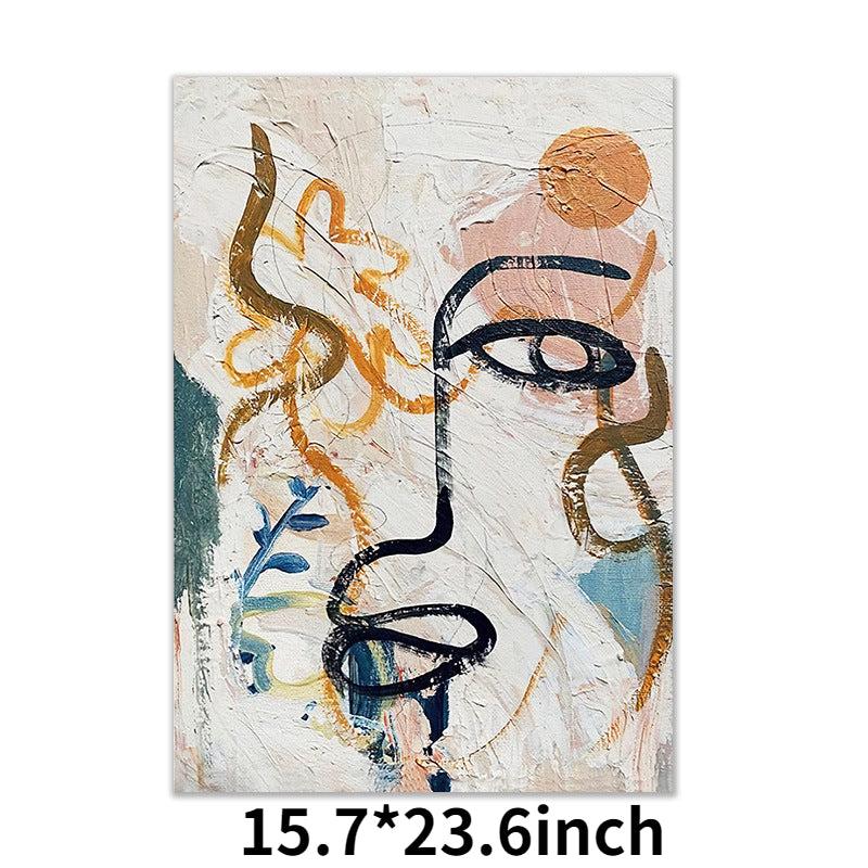 European American Style Face Inkjet Canvas Painting for Home Decoration