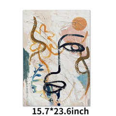 European American Style Face Inkjet Canvas Painting for Home Decoration