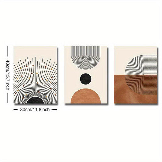 Sunshine Geometry Graphic Arch Wall Poster for Living Room Bedroom Office Decor