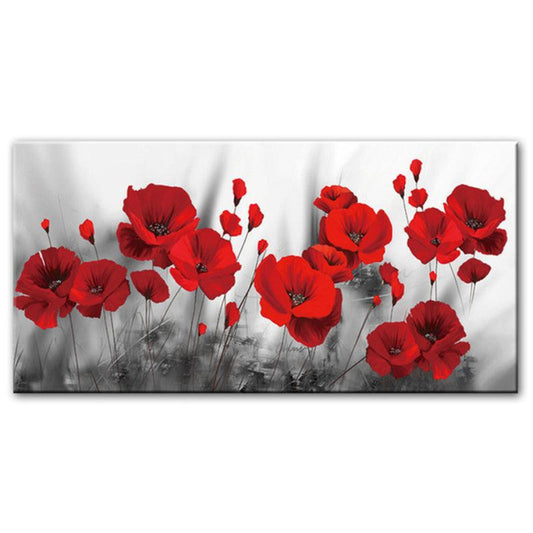 Red Poppies Abstract Canvas Art Painting Posters Prints Flower Pictures