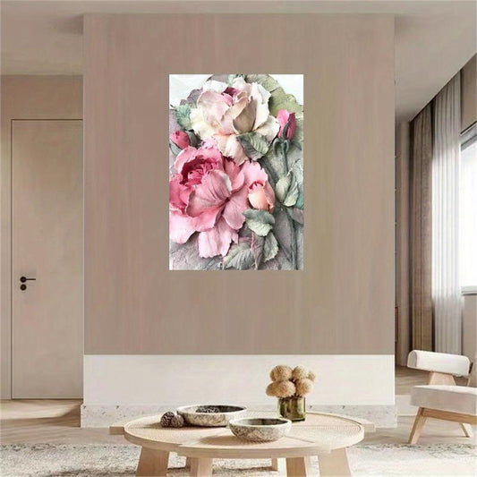 3D Texture Rose Flower Poster High Definition Print