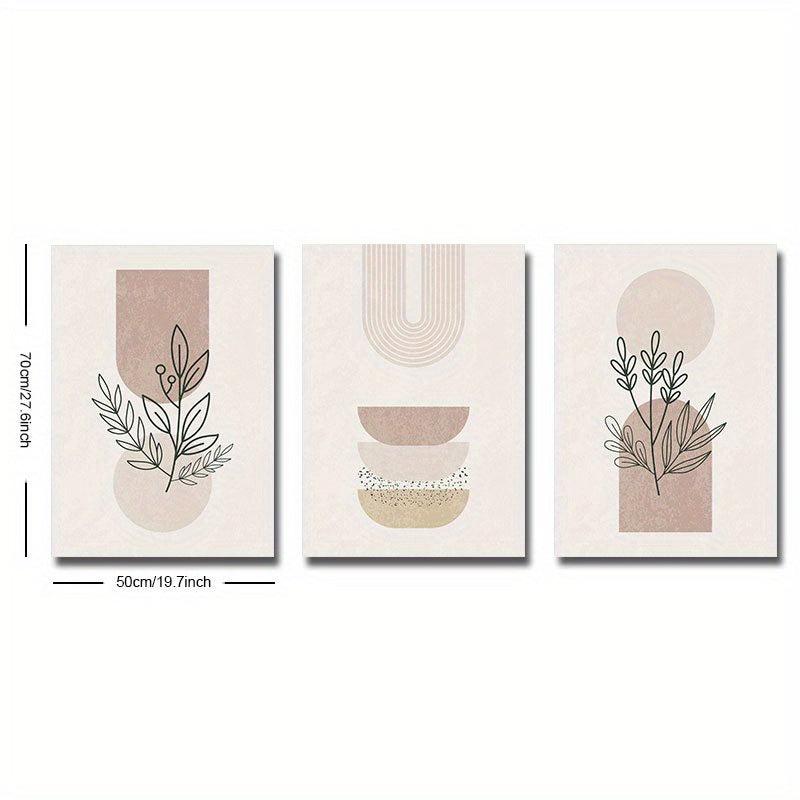 Boho Abstract Canvas Painting Flower Art Print for Living Room Bedroom