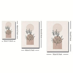 Boho Abstract Canvas Painting Flower Art Print for Living Room Bedroom
