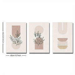 Boho Abstract Canvas Painting Flower Art Print for Living Room Bedroom