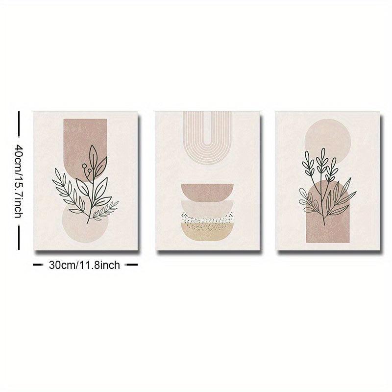 Boho Abstract Canvas Painting Flower Art Print for Living Room Bedroom