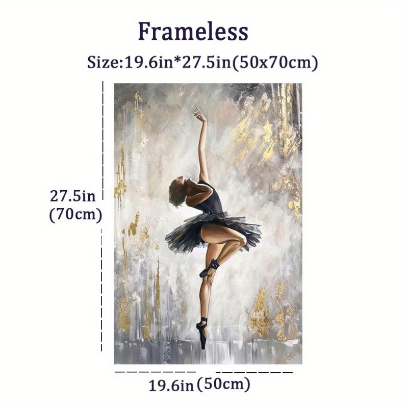 Ballerina Canvas Painting Abstract Girl Wall Art