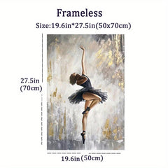 Ballerina Canvas Painting Abstract Girl Wall Art