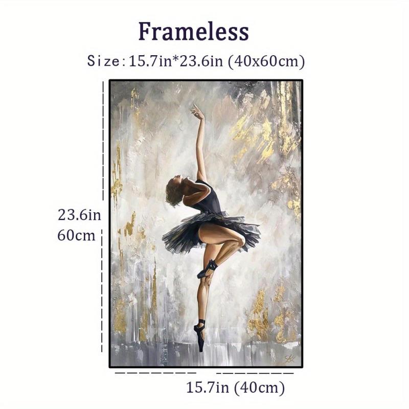 Ballerina Canvas Painting Abstract Girl Wall Art