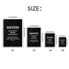 6pcs Inspirational Name Poster Wall Decoration No Frame Needed
