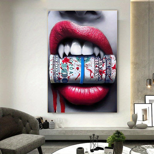 Abstract Canvas Painting Smoking Women Wall Art