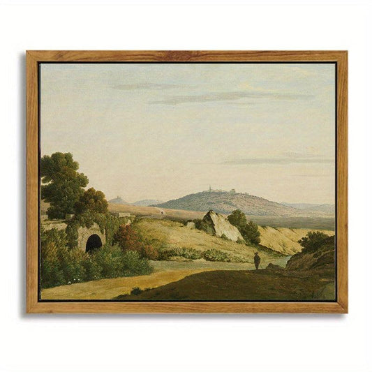 Canvas Poster Frame Suburban Painting Vintage Farmhouse Decor Gift