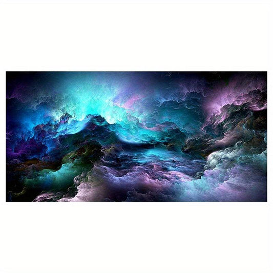 Colorful Clouds Abstract Art Painting for Modern Living Room Wall Decor