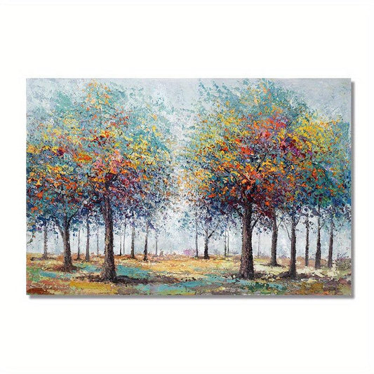 Colorful Tree Painting Abstract Art Canvas Wall Art
