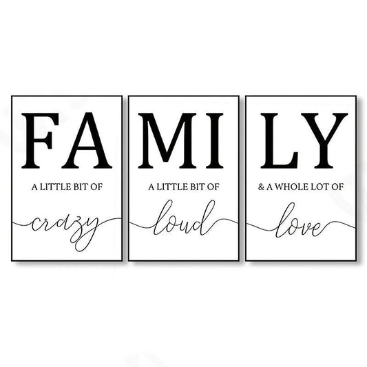 3pcs Family Wall Poster Canvas Painting