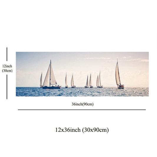 Canvas Painting Spectacular Sailing And Setting Sail Poster