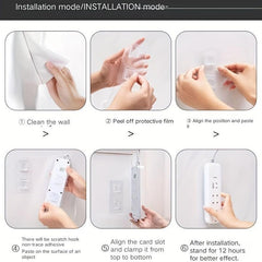 8pcs Traceless Hook for Office and Home, Double-sided Tape, Multifunctional