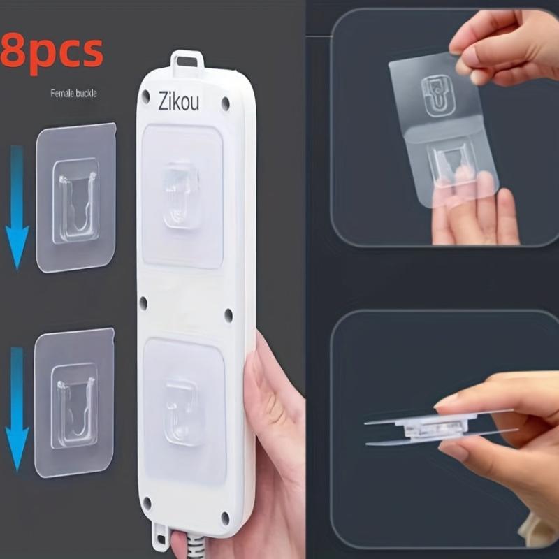 8pcs Traceless Hook for Office and Home, Double-sided Tape, Multifunctional
