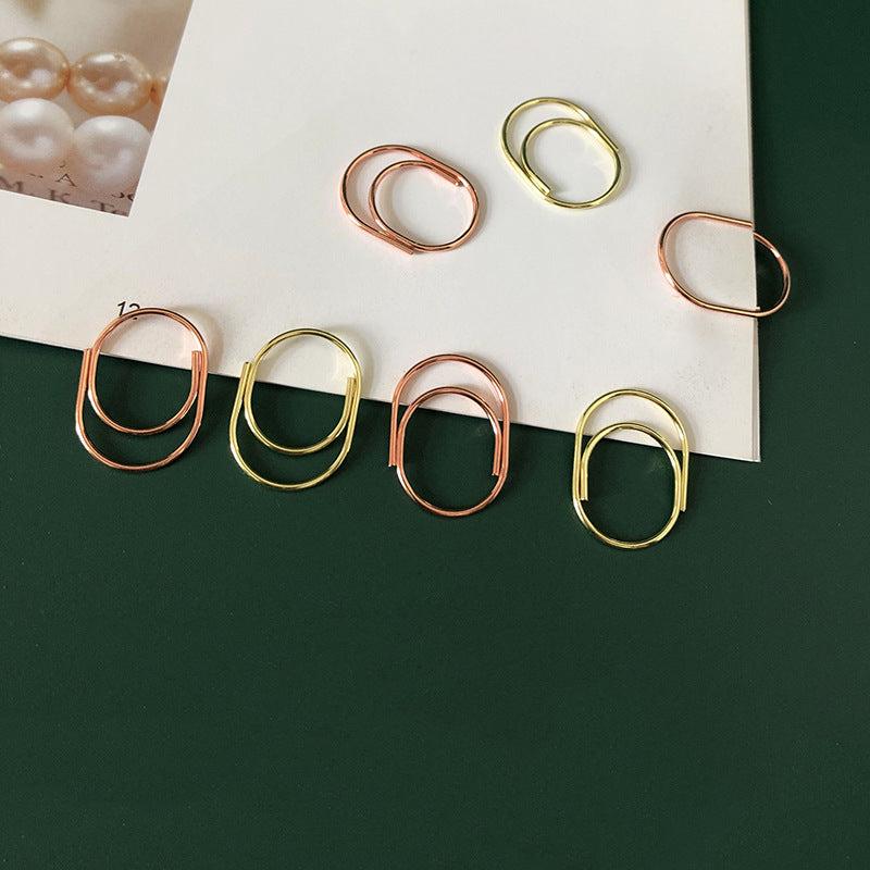 60pcs 25mm Paper Clips Mini Metal Paper Clip for Planners & Office Supplies