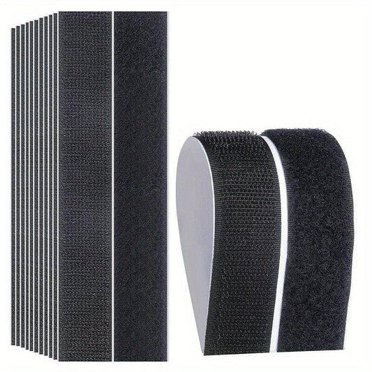 6 Pairs Heavy Duty Adhesive Hook & Loop Tapes - Home Office School Sewing