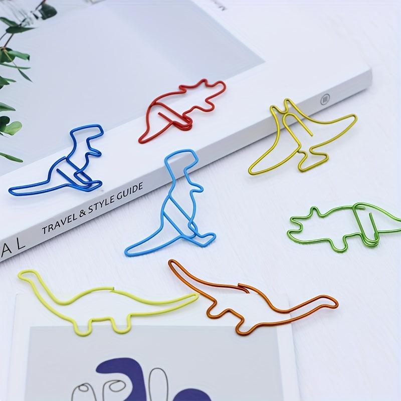 20pcs Dinosaur Paper Clips for Home Office & School Libraries