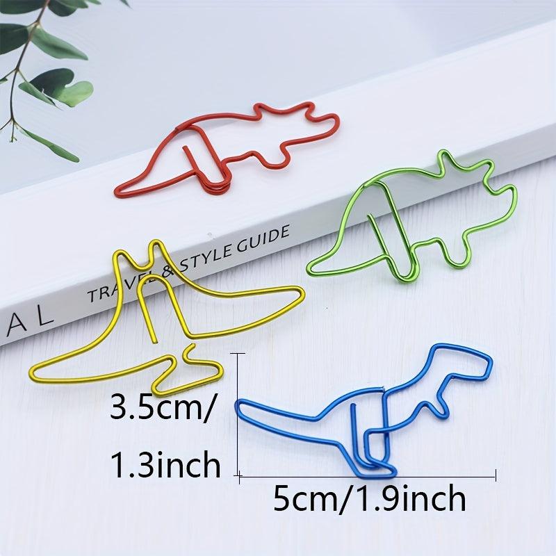 20pcs Dinosaur Paper Clips for Home Office & School Libraries