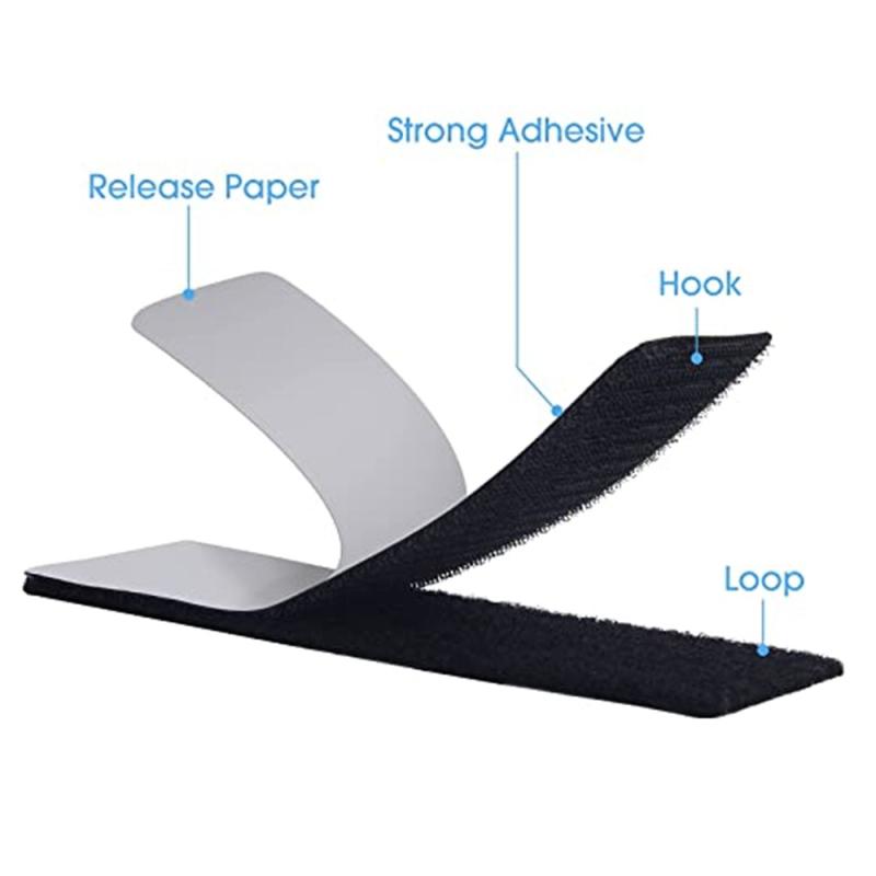 20pcs Industrial Strength Hook Loop Strips Adhesive Fasteners for Hanging